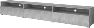 ТВ шкаф Барос с 3 врати и 3 ниши стоящ или за стенен монтаж светъл бетон
