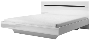 Спален комплект Хектор бял гланц с избор на размер на легло и гардероб