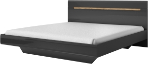 Спален комплект Хектор сив гланц и апенцелски бор с избор на размер на легло и гардероб