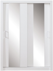 Гардероб Дука с 2 плъзгащи врати и огледало с дължина 160 см бял мат