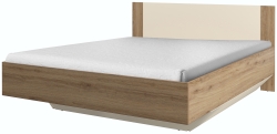 Легло Вертина за матрак с размер 160/200 или 180/200 см див дъб и пясъчно бежово