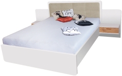 Легло Ефект в комплект с 2бр. нощни шкафчета бор андерсен и дъб ланселот за матрак с размер 160/200 см