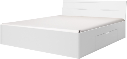 Легло Бета с чекмеджета бял мат за матрак с размер 160/200 или 180/200 см