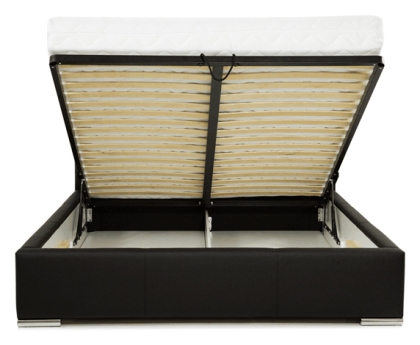 Тапицирано легло Кос с ракла за съхранение за матрак с размери 120, 140, 160, 180, 200/ 200 см и избор на дамаска