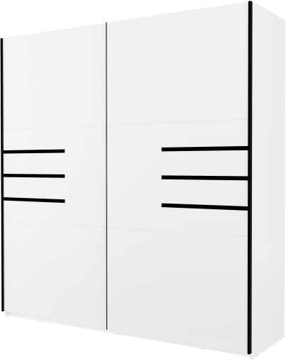 Гардероб Виола с 2 плъзгащи врати с дължина 200 см бял гланц