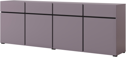 Скрин Крос с 4 врати и 4 чекмеджета лилаво и черен мат