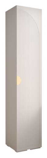 Гардероб Манхатън Рифел 1 с 1 врата с дължина 50 см бял мат