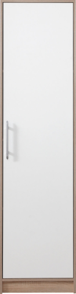 Гардероб Смарт с 1 врата без огледало с дължина 50 см дъб сонома и бял мат