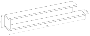Модулна комбинация Синтра с ТВ шкаф с регулируема дължина 200-242 см дъб самдал и бял гланц