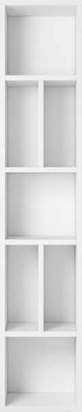 Вертикална стенна етажерка Толедо бял мат