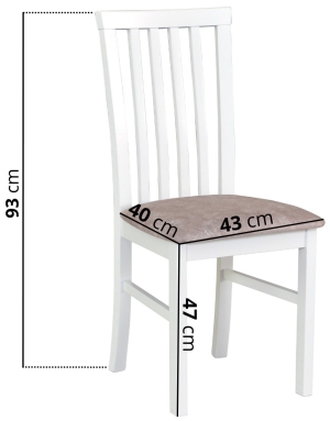 Трапезен стол Милано 1 с избор на цвят и дамаска