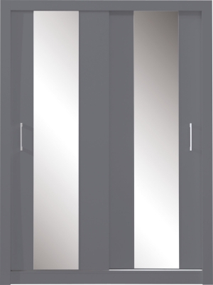 Гардероб Дука с 2 плъзгащи врати и огледало с дължина 160 см антрацит