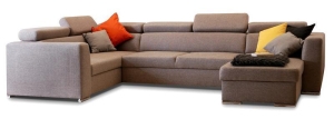 П-образен диван Лофт I с избор на дамаска и посока