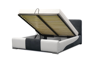 Тапицирано легло Аполо с ракла за съхранение за матрак с размери 120, 140, 160, 180, 200/ 200 см и избор на дамаска