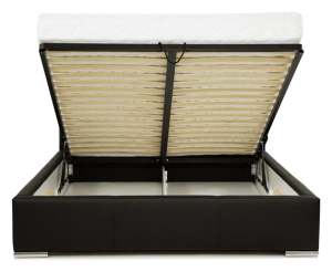 Тапицирано легло Кос с ракла за съхранение за матрак с размери 120, 140, 160, 180, 200/ 200 см и избор на дамаска