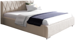 Тапицирано легло Манго с ракла за съхранение за матрак с размери 120, 140, 160, 180, 200/ 200 см и избор на дамаска