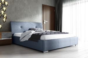 Тапицирано легло Мерано с ракла за съхранение за матрак с размери 120, 140, 160, 180, 200/ 200 см и избор на дамаска