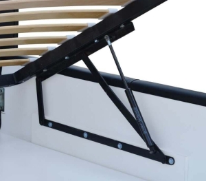 Тапицирано легло Милонга с ракла за съхранение за матрак с размери 120, 140, 160, 180, 200/ 200 см и избор на дамаска