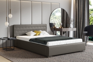 Тапицирано легло Осло с ракла за съхранение за матрак с размери 120, 140, 160, 180, 200/ 200 см и избор на дамаска