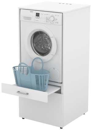 Шкаф за пералня или сушилня Аза бял мат