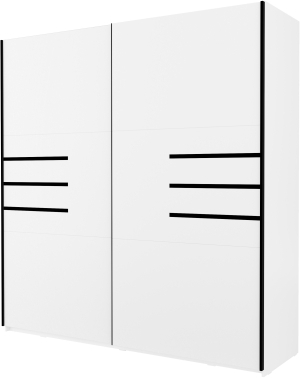Гардероб Виола с 2 плъзгащи врати с дължина 200 см бял гланц
