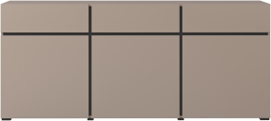 Скрин Крос с 3 врати и 3 чекмеджета конго и черен мат