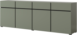 Скрин Крос с 4 врати и 4 чекмеджета борово зелено и черен мат
