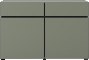 Скрин Крос с 2 врати и 2 чекмеджета борово зелено и черен мат