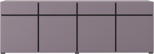 Скрин Крос с 4 врати и 4 чекмеджета лилаво и черен мат