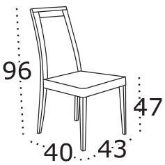 Трапезен стол Бос 12 с избор на цвят и дамаска