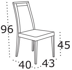 Трапезен стол Бос 12D с избор на цвят