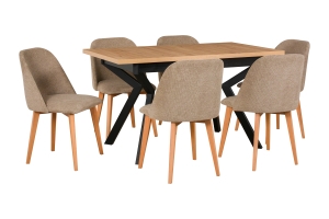 Трапезен стол Монти 3 с избор на цвят и дамаска