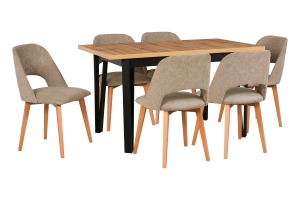 Трапезен стол Монти 4 с избор на цвят и дамаска