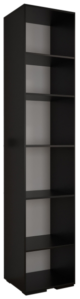 Гардероб Манхатън Рифел 1 с 1 врата с дължина 50 см черен мат