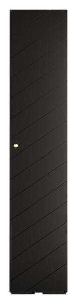 Гардероб Манхатън Рифел 4 с 1 врата с дължина 50 см черен мат