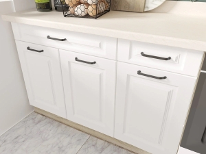 Модулна кухня Смарт бял мат с избор на цвят на корпус и обков