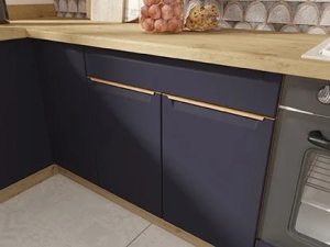 Модулна кухня Гламър син мат с избор на цвят на корпус и обков