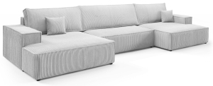 П-образен диван Нову U с избор на дамаска