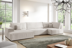 П-образен диван Нову XL с избор на дамаска