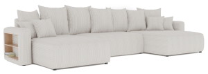 П-образен диван Наполи U с избор на дамаска