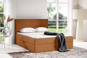 Континентално легло Посо с ракла за съхранение за матрак с размери 140, 160, 180/ 200 см и избор на дамаска