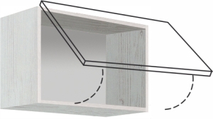 Горен кухненски шкаф Глобал с 1 клапваща врата 60 см
