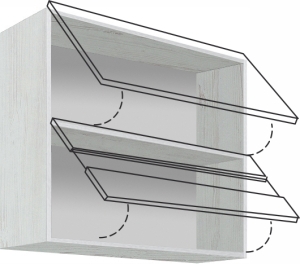 Горен кухненски шкаф Глобал с 2 клапващи врати 80 см