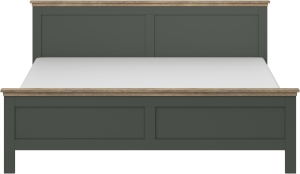 Легло Евора тъмно зелен и дъб лефкас за матрак с размер 140/200, 160/200 или 180/200 см