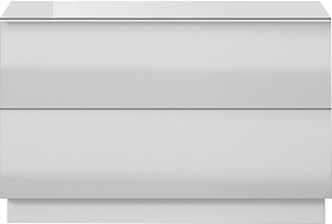 ТВ шкаф Хелио с 1 клапваща врата с дължина 80 см бял мат и бяло стъкло