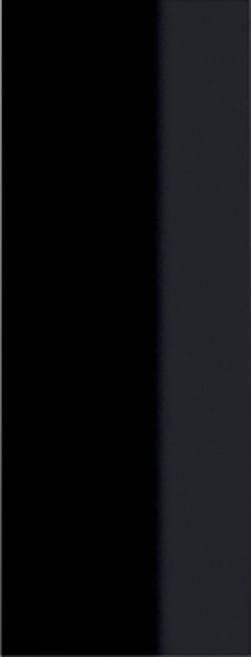 Стенна витрина Хелио с 1 врата черен мат и черно стъкло