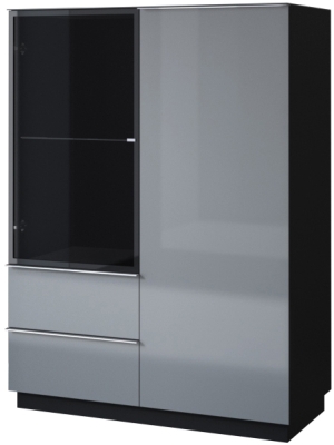 Модулна комбинация Хелио VI черен мат и сиво стъкло